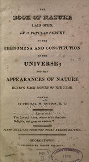 Front cover of The book of nature laid open by Hutton, Rev. W.