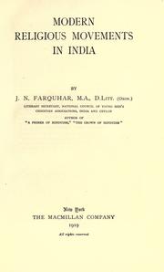 Cover of Modern religious movements in India by J. N. Farquhar