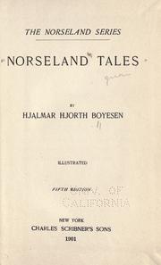 Cover of Norseland tales by Hjalmar Hjorth Boyesen
