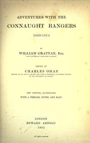 Front cover of Adventures with the Connaught Rangers, 1809-1814 by William Grattan