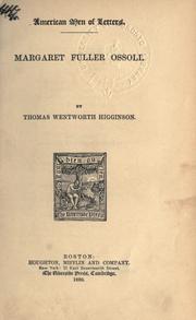 Front cover of Margaret Fuller Ossoli by Thomas Wentworth Higginson