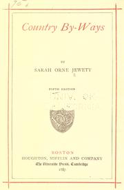 Cover of Country by-ways by Sarah Orne Jewett