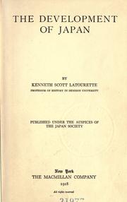 Front cover of The development of Japan by Latourette, Kenneth Scott