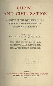 Cover of Christ and civilization by J. B. Paton