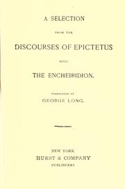Front cover of A selection from the Discourses of Epictetus by Epictetus