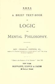 Cover of A brief text-book of logic and mental philosophy by Charles Coppens