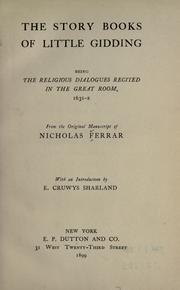 Front cover of The story books of Little Gidding by Nicholas Ferrar