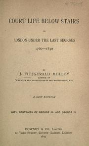 Cover of Court life below stairs by J. Fitzgerald Molloy