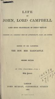 Cover of Life of John, Lord Campbell, Lord High Chancellor of Great Britain by John Campbell, 1st Baron Campbell