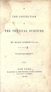 Front cover of On the connection of the physical sciences by Mary Somerville