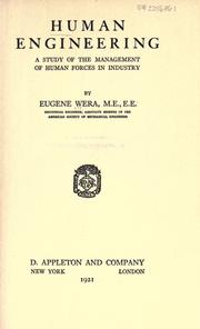 Cover of Human engineering by Eugene Wera