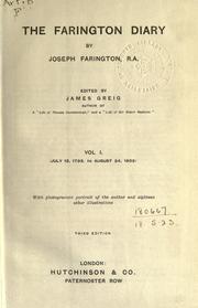 Cover of Farington Diary by Joseph Farington
