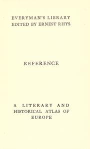 Front cover of A literary & historical atlas of Europe by Bartholomew, J. G.