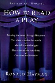 Cover of How to read a play by Ronald Hayman