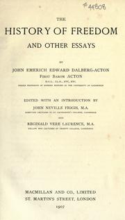 Cover of Essays. by John Dalberg-Acton, 1st Baron Acton