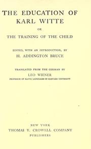 Front cover of The education of Karl Witte by Karl Heinrich Gottfried Witte