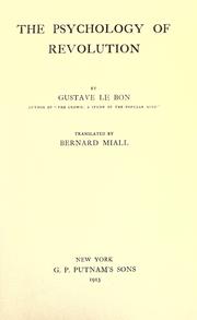 Front cover of La révolution française et la psychologie des révolutions by Gustave Le Bon