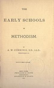 Front cover of The early schools of Methodism by A. W. Cummings