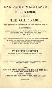 Front cover of Englands grievance discovered, in relation to the coal trade by Ralph Gardiner
