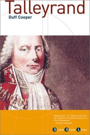 Cover of Talleyrand by Duff Cooper, Viscount Norwich