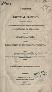Cover of A treatise on political economy by Antoine Louis Claude Destutt, comte de Tracy