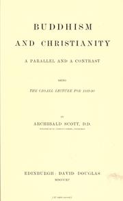 Front cover of Buddhism and Christianity by Archibald Scott