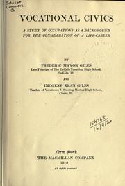 Cover of Vocational civics by Frederic Mayor Giles