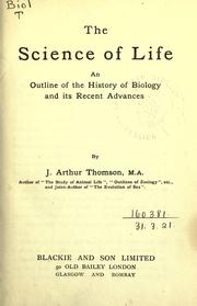 Cover of The science of life by J. Arthur Thomson