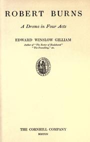 Cover of Robert Burns by E. W. Gilliam