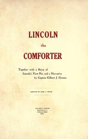 Cover of Lincoln the comforter by Charles T. White