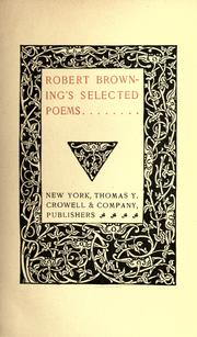Front cover of Poems of Robert Browning from the author's rev. text of 1889 by Robert Browning