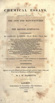 Front cover of Chemical essays by Parkes, Samuel