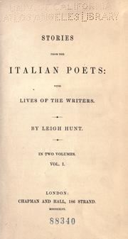 Front cover of Stories from the Italian poets by Leigh Hunt