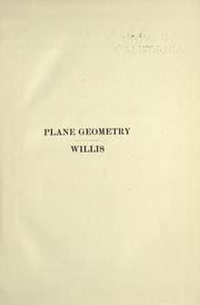Cover of Plane geometry by Clarence Addison Willis