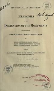 Front cover of Pennsylvania at Gettysburg by Pennsylvania. Gettysburg Battlefield Commission