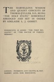 Front cover of The marvellous wisdom and quaint conceits of Thomas Fuller, D.D by Thomas Fuller