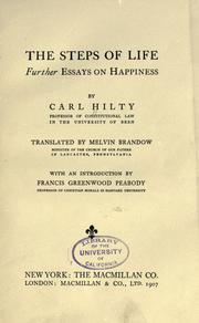 Front cover of The Steps Of Life by Karl Hilty