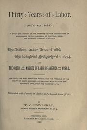 Front cover of Thirty years of labor, 1859-1889 by Terence Vincent Powderly