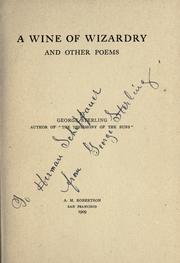 Front cover of A wine of wizardry by George Sterling