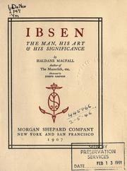 Cover of Ibsen by Haldane Macfall