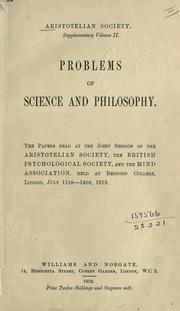 Front cover of Supplementary volume by The Aristotelian Society