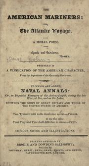 Front cover of The American mariners, or, The Atlantic voyage by John Davis