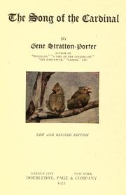 Front cover of The Song of the Cardinal by Gene Stratton-Porter