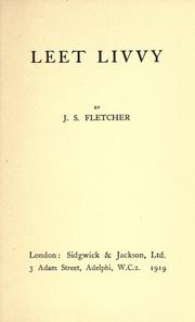 Front cover of Leet Livvy by Joseph Smith Fletcher