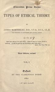 Front cover of Types of ethical theory by James Martineau
