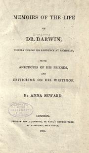 Front cover of Memoirs of the life of Dr. Darwin by Anna Seward
