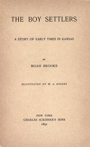 Cover of The boy settlers by Noah Brooks