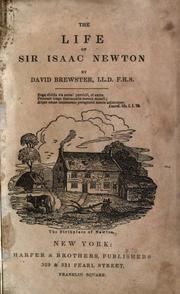 Cover of The life of Sir Isaac Newton by Sir David Brewster