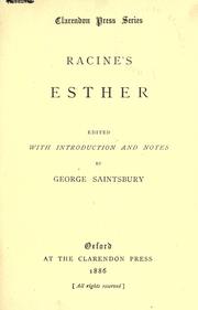 Cover of Esther by Jean Racine