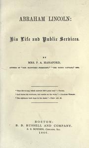Cover of Abraham Lincoln by Phebe A. Hanaford